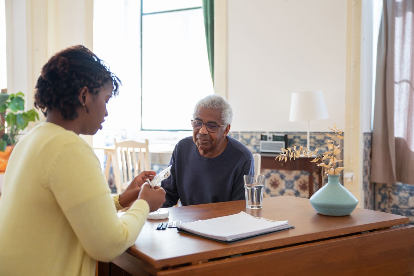 Healthcare provider reviewing remote patient monitoring data
